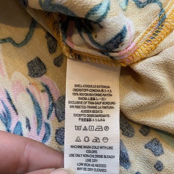 Free People Bella Golden Yellow Floral Print Tunic - Picture 8 of 10